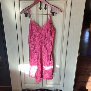 Vintage medium Jaclyn Smith mauve jacquard slip